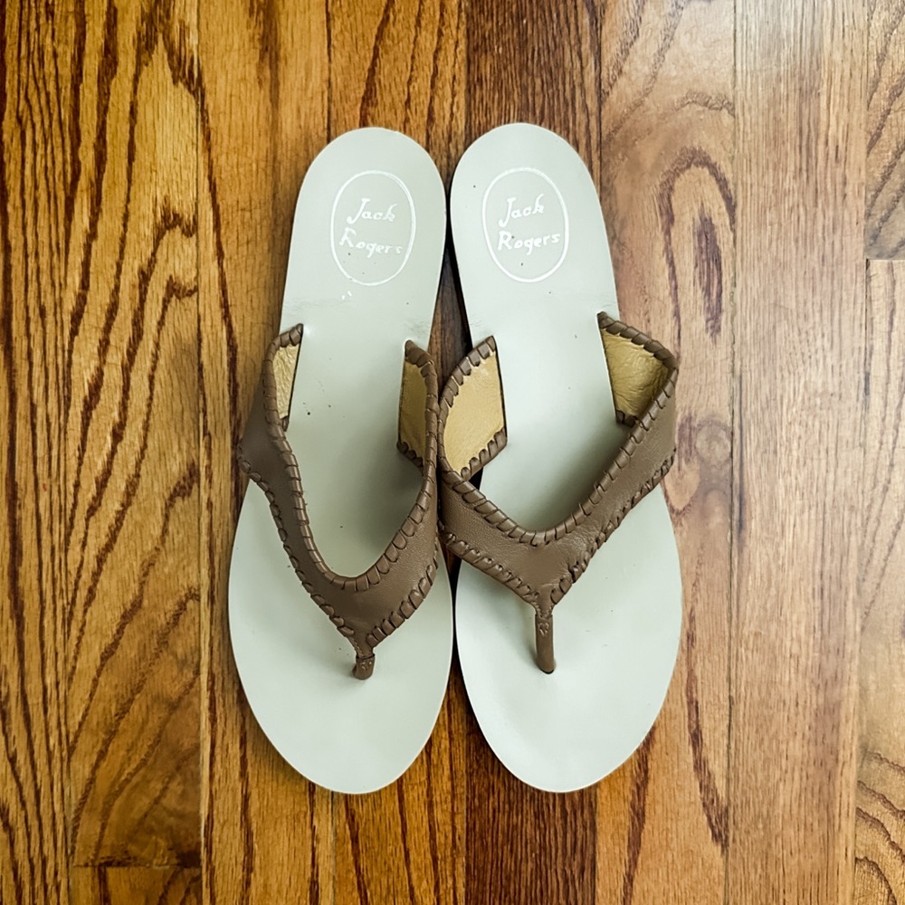 Jack Rogers Brown Braided Flat Sandal